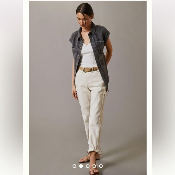 Anthropologie Pilcro Gray Belted Vest - Picture 10 of 13